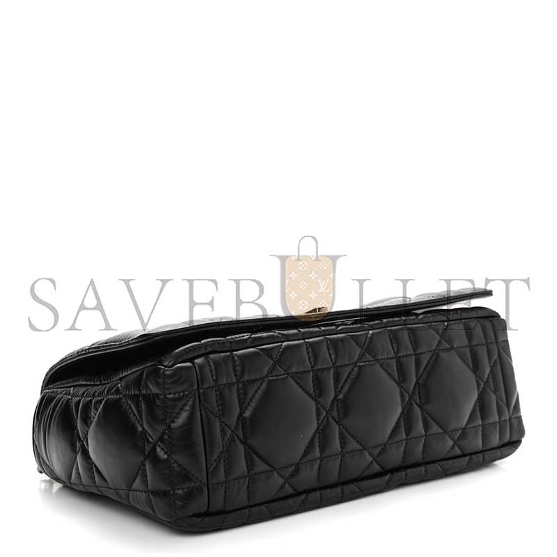 D*or calfskin macrocannage large caro bag black (28*17*9cm)